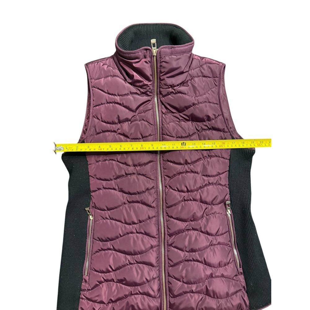Calvin‎ Klein Performance Puffer Vest Women's Size Medium Purple Quilted Zip - Picture 10 of 11